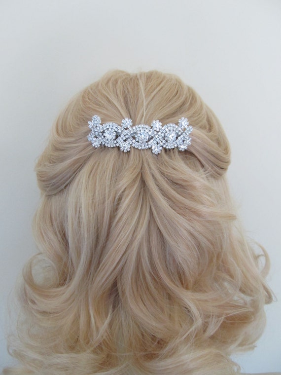 Silver Bridal Hair Comb,rhinestone Wedding Hair Comb,bridal  display picture 2