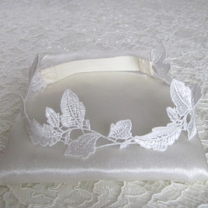 Embroidered Ivory leaf Bridal Garter,Wedding Garter,Bridal Accessories,Style G01 image 3