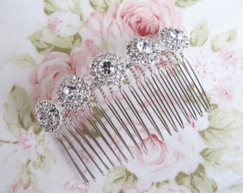 Silver Bridal Hair Comb,Rhinestone Wedding Hair Comb,Bridal Hair Accessories,Wedding Accessories,Decorative Hair Comb,#C39