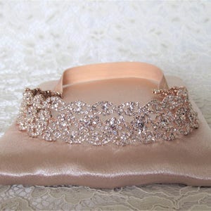 Rose Gold Crystal Rhinestone Bridal Garter,Wedding Garter,Bridal Accessories,Style G24 image 1