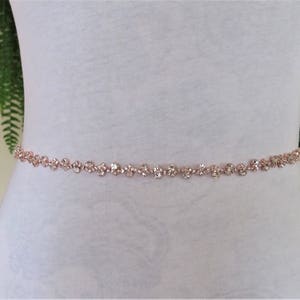 rose gold belts for bridesmaid dresses Rose Gold Bridal Belt on Satin Sash- Thick Crystal Rhinestone Bridal Belts- Wedding Accessories- Rhinestone Belt- Bridal Belt Sash- EYM B053