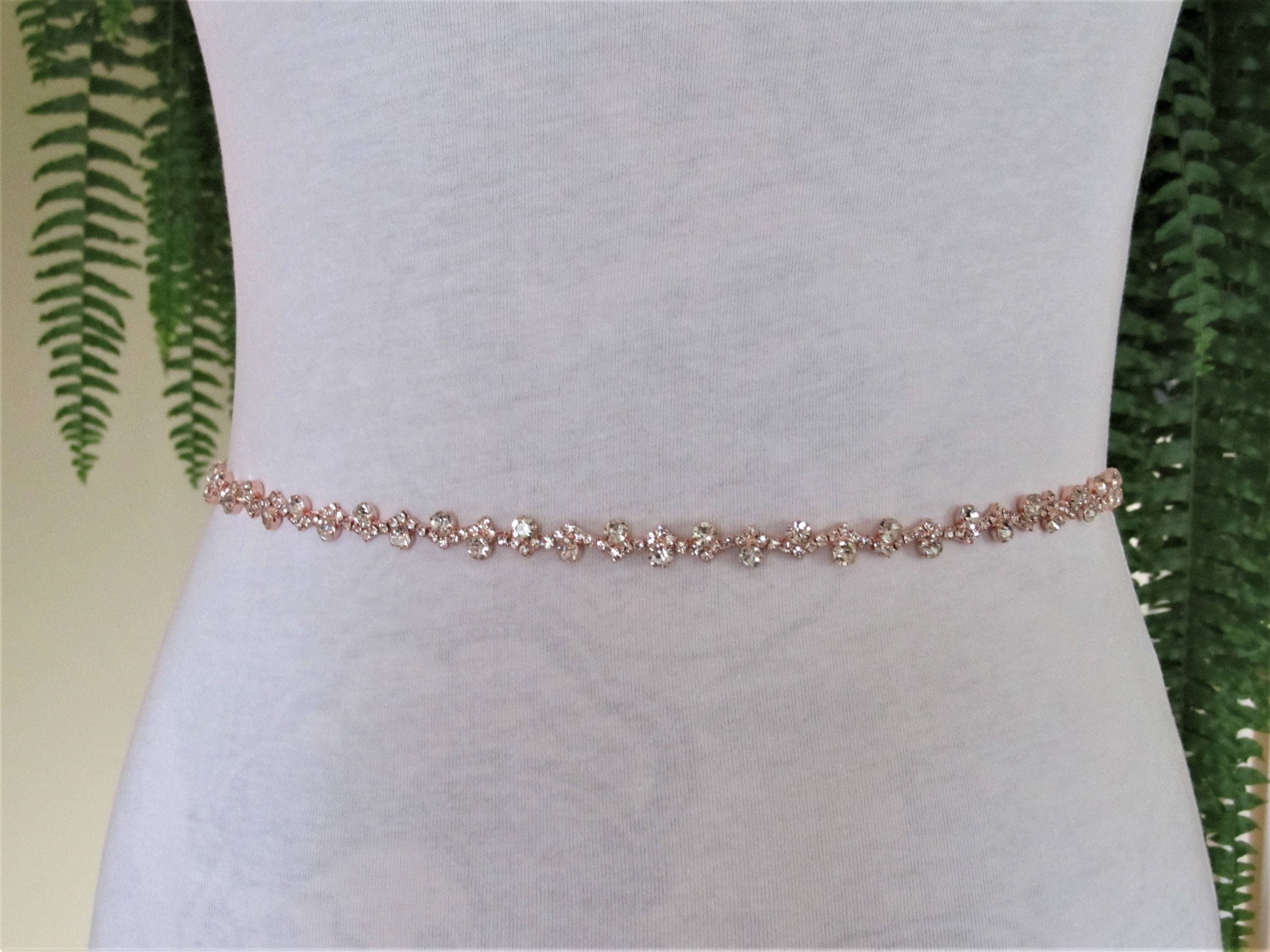 slim fit dress slacks Bridal Belt,Wedding Belt,Rose Gold Crystal Rhinestone Belt,Gorgeous Be –  AlineBridal main image 0