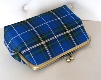 Nova Scotia Tartan Clutch, Tartan Fabric Bag, Bridal Accessories, Bride Clutch, Bridesmaid Clutch, Wedding Purse