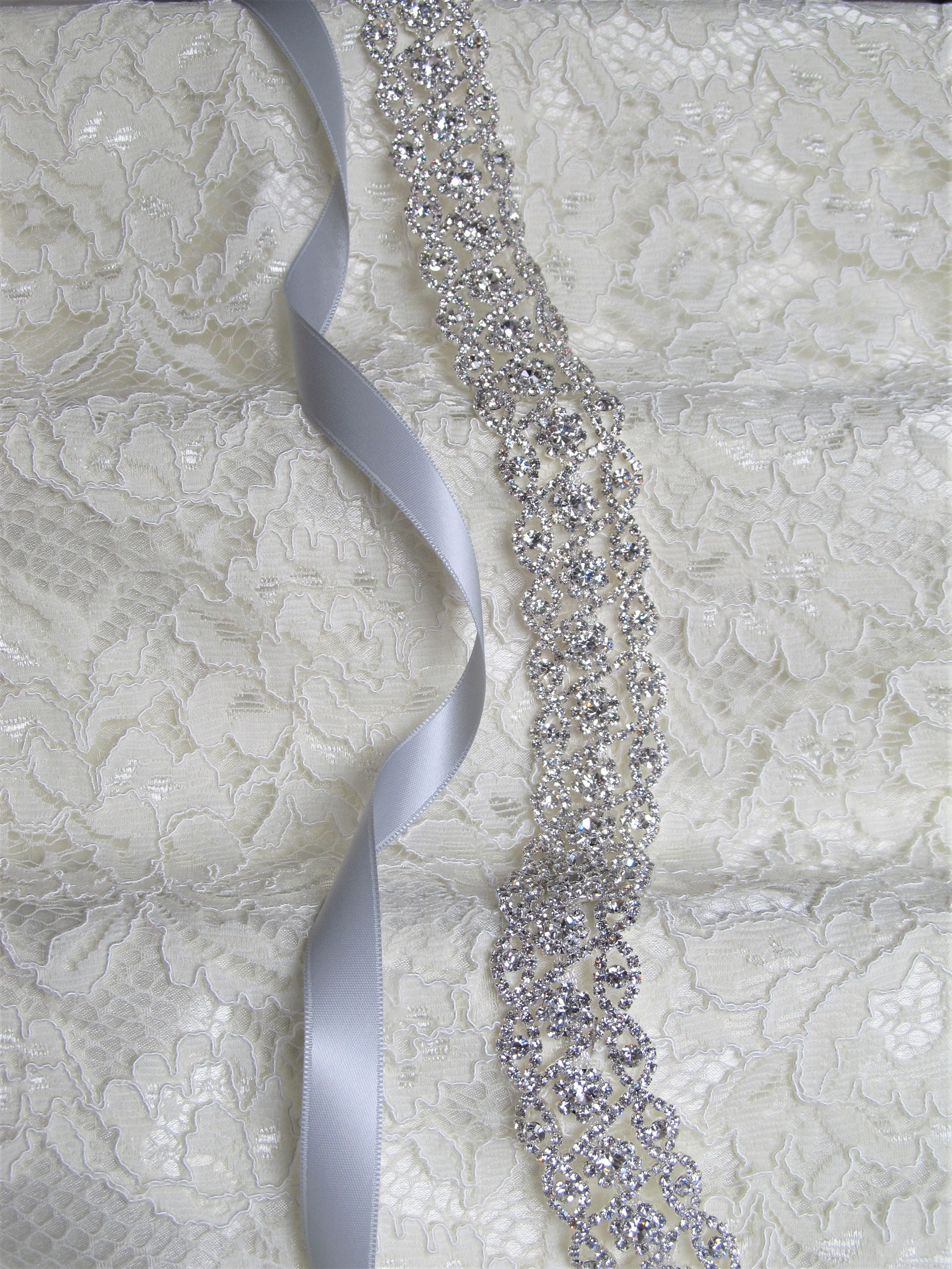 Silver Crystal Rhinestone Bridal SashWedding sashBelts And | Etsy