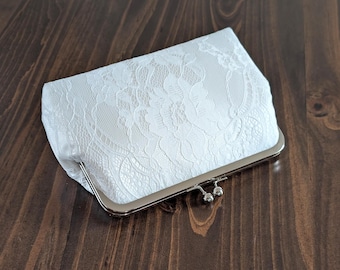 Lace Clutch Light Ivory, Bridal Accessories, Off White Wedding purse, Bridesmaid bag, Bridesmaid Gift