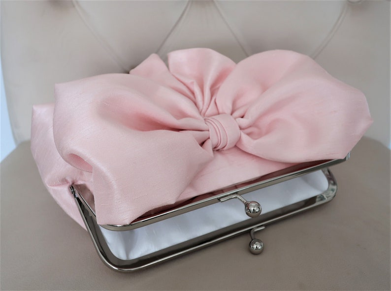 Full Bow Clutch, Bridal Accessories, Bridal Clutch, Bridesmaid Clutch, Clutch Purse, Wedding Clutch Purse image 3