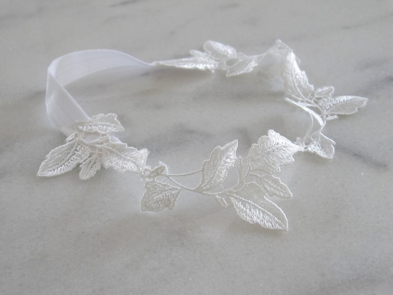 Embroidered Ivory leaf Bridal Garter,Wedding Garter,Bridal Accessories,Style G01 image 1