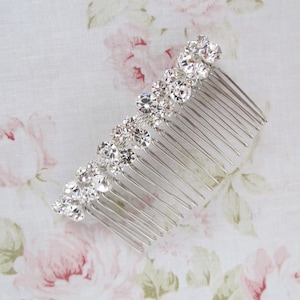 Peineta de novia, peineta de boda con diamantes de imitación de cristal, accesorios para el cabello de novia, accesorios de boda, peineta decorativa, #C8