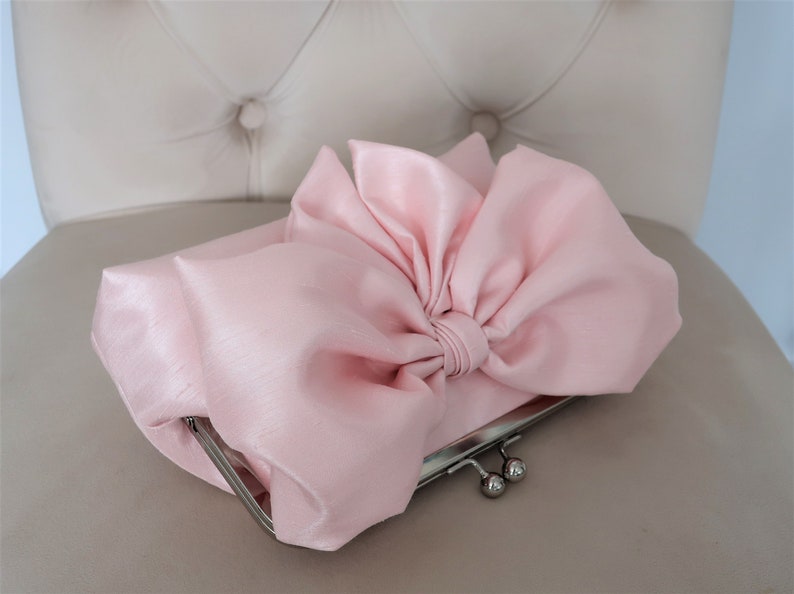 Full Bow Clutch, Bridal Accessories, Bridal Clutch, Bridesmaid Clutch, Clutch Purse, Wedding Clutch Purse image 4