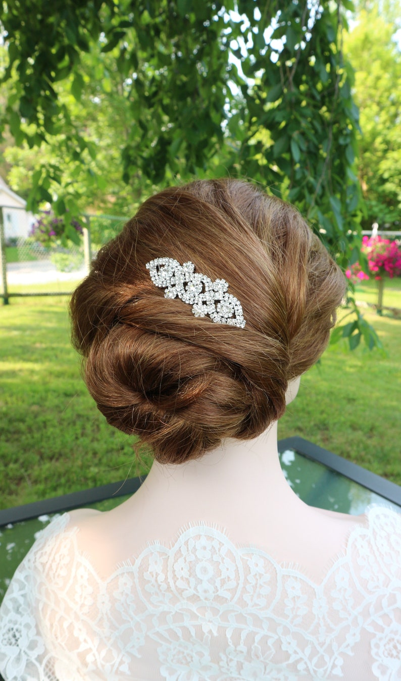 Silver Bridal Hair Comb,Crystal Rhinestone Wedding Hair Comb,Bridal Hair Accessories,Wedding Accessories,Decorative Hair Comb,#C40