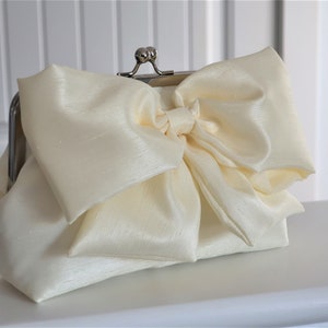 Full Bow Clutch, Bridal Accessories, Bridal Clutch, Bridesmaid Clutch, Clutch Purse, Wedding Clutch Purse image 2