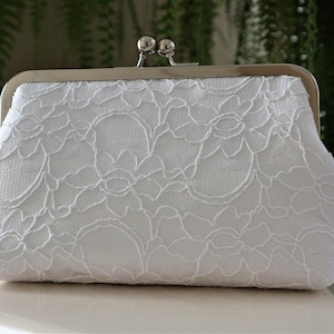Bridal Silk And Lace Clutch, Bridal Accessories, Wedding Clutch, Bridal Clutch, Bridesmaid Clutches
