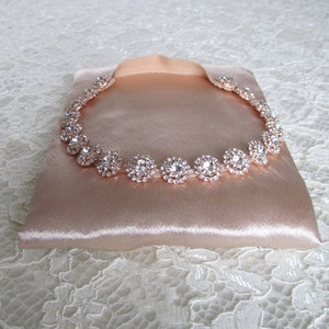 Rose Gold Crystal Rhinestone Bridal Garter,Wedding Garter,Bridal Accessories,Style G23 image 1