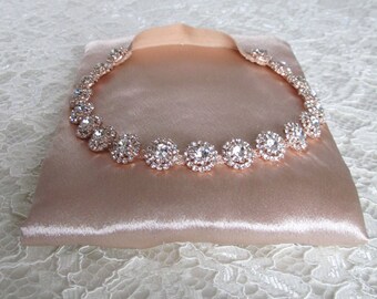 Rose Gold Crystal Rhinestone Bridal Garter,Wedding Garter,Bridal Accessories,Style #G23