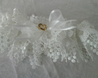 Wedding garter  Handmade exclusively to your measurements  White lace   Bride's garter   Bridal garter