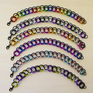 Pride Chain Maille Bracelet: LGBT, Pan, Ace, Trans, Rainbow, Bi, Lesbian, Nonbinary, Genderfluid
