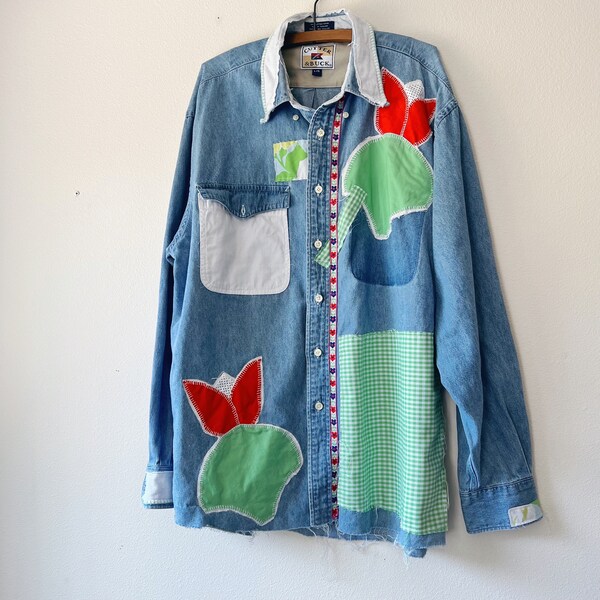 Upcycled Mens Shirt Etsy