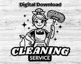 Cleaning Business Logo Customize Template, SVG, PDF, PNG, Jpg Business Svg, House Keeping Company Logo, Business Logo, Instant Download
