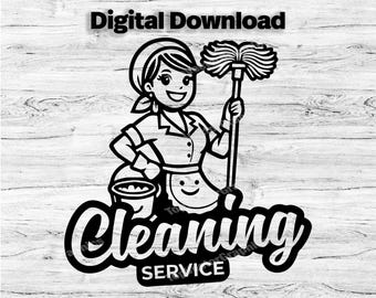 Cleaning Business Logo Customize Template, SVG, PDF, PNG, Jpg Business Svg, House Keeping Company Logo, Business Logo, Instant Download