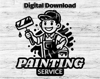 Painting Business Logo Customize Template, SVG, PDF, PNG, Jpg Painter Svg, Company Logo, Business Logo, Painting Design, Instant Download