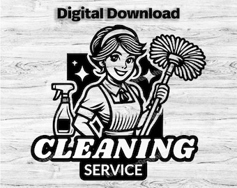 Cleaning Business Logo Customize Template, SVG, PDF, PNG, Jpg Business Svg, House Keeping Company Logo, Business Logo, Instant Download