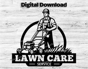 Landscaping Business Logo Customize Template, SVG, PDF, PNG, Jpg Lawncare Logo, Company Logo, Business Logo, Mowing Design, Instant Download