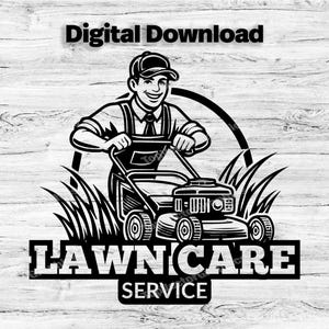 Landschafts-Business Logo Vorlage, SVG, PDF, PNG, Jpg Lawncare Logo, Firmenlogo, Business Logo, mähen Design, Instant Download