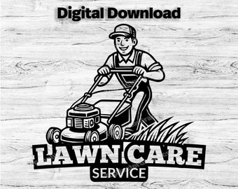 Plantilla personalizada de logotipo de empresa de paisajismo, SVG, PDF, PNG, Jpg Logotipo de cuidado del césped, logotipo de empresa, logotipo de empresa, diseño de corte de césped, descarga instantánea