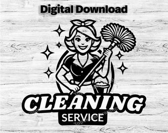 Cleaning Business Logo Customize Template, SVG, PDF, PNG, Jpg Business Svg, House Keeping Company Logo, Business Logo, Instant Download