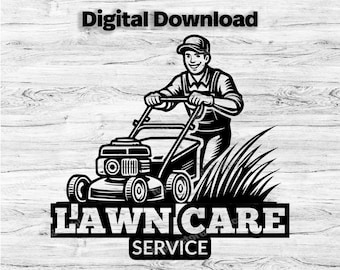 Landscaping Business Logo Customize Template, SVG, PDF, PNG, Jpg Lawncare Logo, Company Logo, Business Logo, Mowing Design, Instant Download