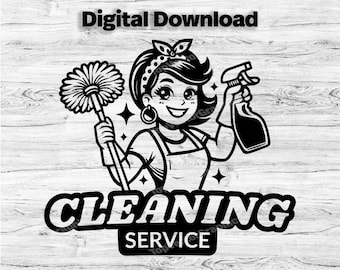 Cleaning Business Logo Customize Template, SVG, PDF, PNG, Jpg Business Svg, House Keeping Company Logo, Business Logo, Instant Download