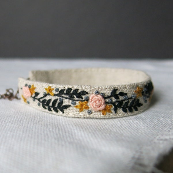 Floral Cuff Bracelet Etsy