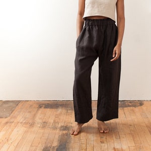 Sage Pant Black Linen