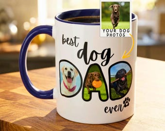 Custom Dog Dad Mug Personalized Photo Mug, Dog Dad Photo Mug Gift For Dog Dad Customized Gift, Dog Dad Fathers Day Mug, Dog Dad Coffee Mugs
