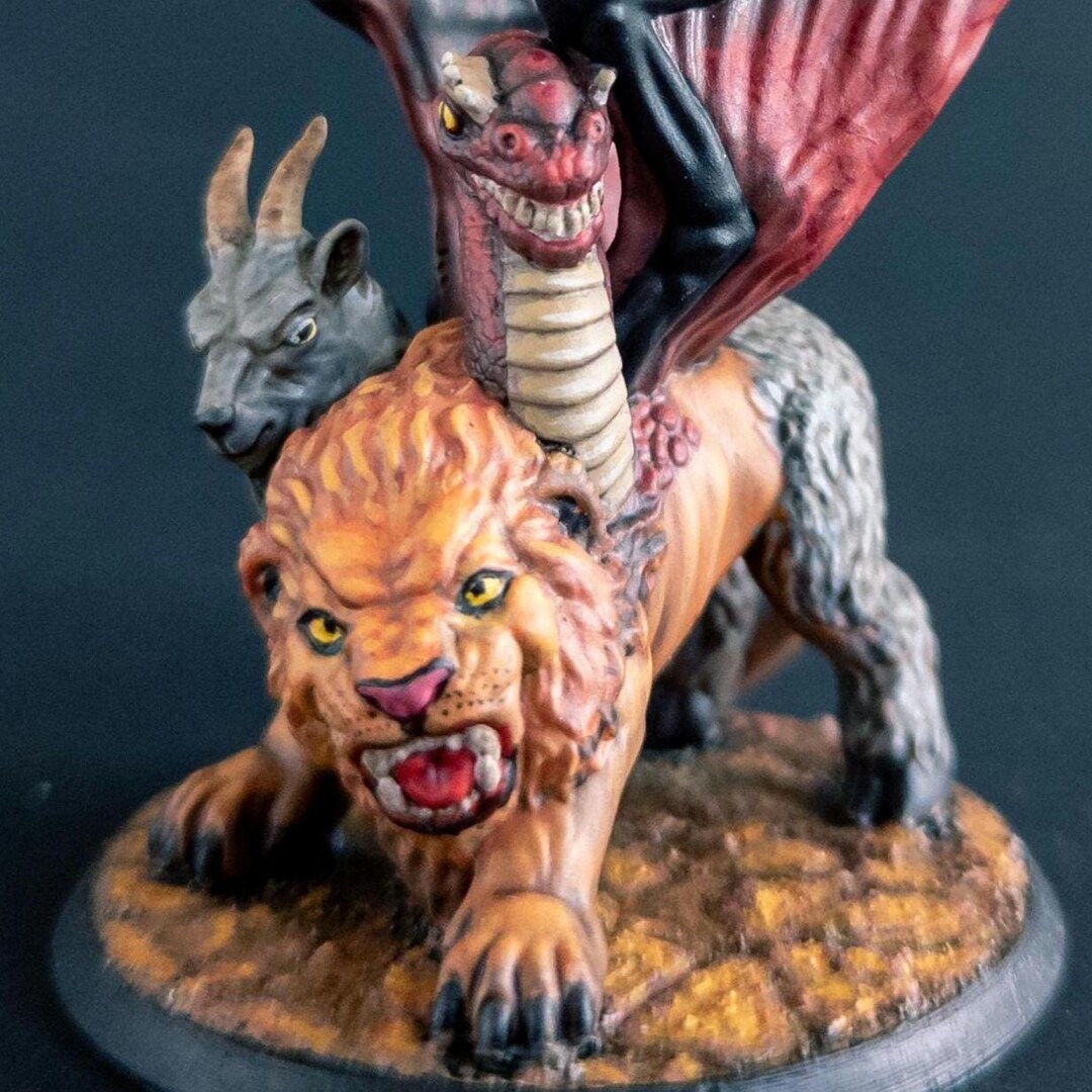 Types Chimeras Chimera - Hand Painted Miniature Monster for Dungeons & Dragons ...
