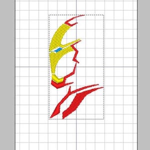 Iron Man Side Silhouette Stickmaschinendatei