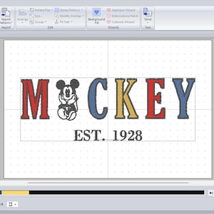 Mickey Mouse Embroidery Machine File