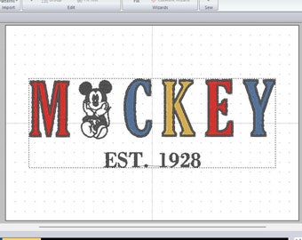 Mickey Mouse Embroidery Machine File