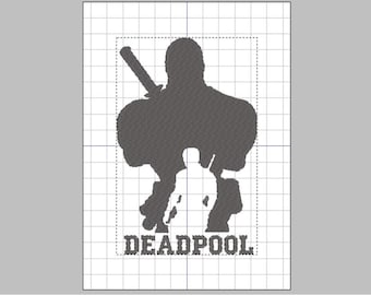 Deadpool Silhouette Embroidery Machine File