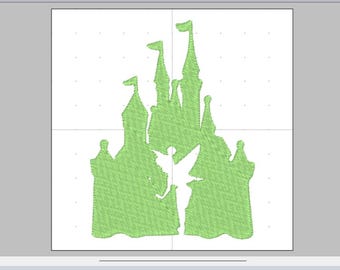 Disney Castle w/ Tinker Bell Embroidery Machine File