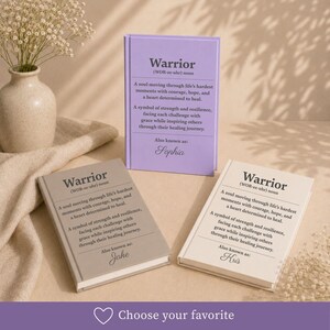 Inspirational Encouragement Patient Support Keepsake Treatment Hope Fighter Healing Journal Warrior Personalized Recovery Notebook Cancer Survivor Gift Custom Writing Space Daily Reflection Journal Meaningful Present Courage Strength