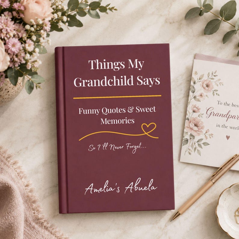 Memory Keeper Book For Grandma Recording Grandchild Quotes Funny Sayings Sweet Moments Personalized Grandmother Gift Journal Keepsake Birthday Present Mother Day Gift Family Treasure Collection Beautiful Sentimental Memories Precious Quote