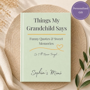 Grandma Memory Book Journal Keeper Recording Grandchild Quotes Sweet Sayings Funny Moments Personalized Gift For Grandmother Nana Birthday Present Mother Day Keepsake Family Treasure Precious Memories Collection Beautiful Sentimental