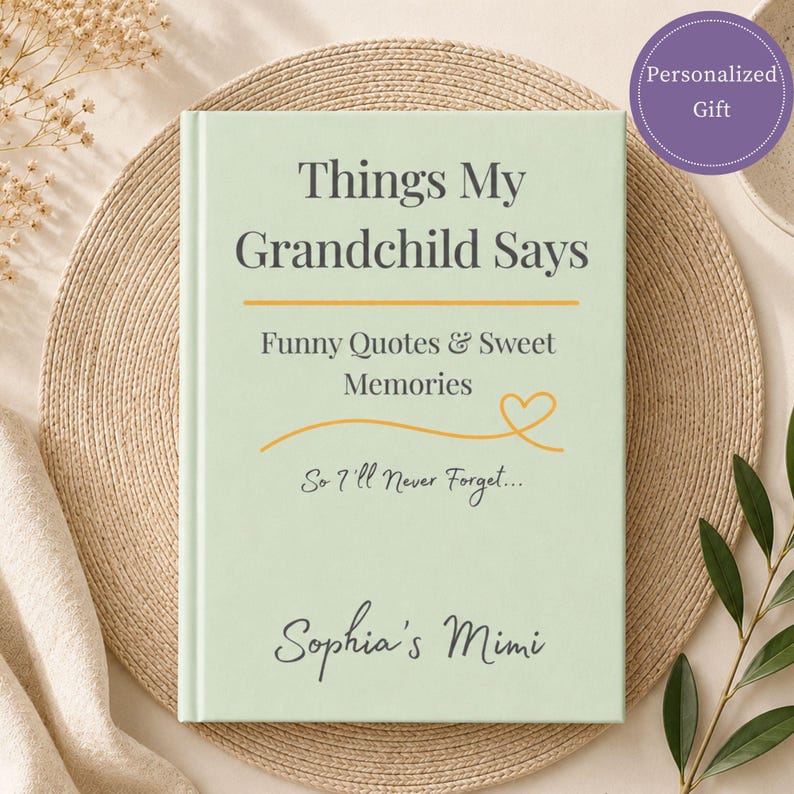 Grandma Memory Book Journal Keeper Recording Grandchild Quotes Sweet Sayings Funny Moments Personalized Gift For Grandmother Nana Birthday Present Mother Day Keepsake Family Treasure Precious Memories Collection Beautiful Sentimental