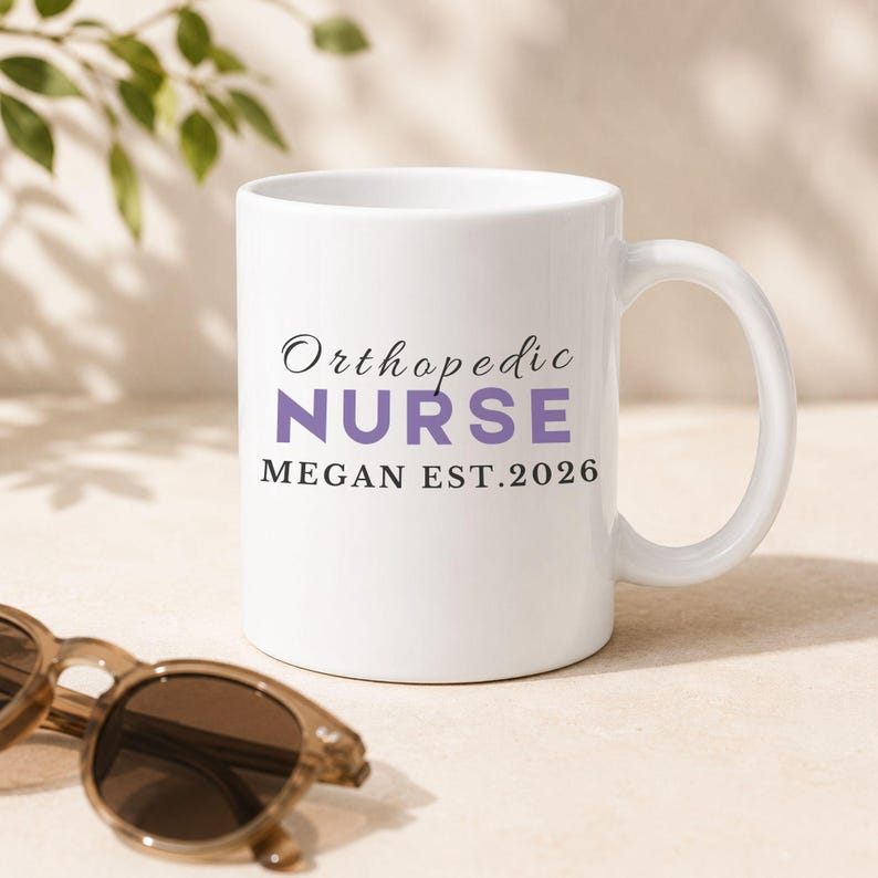 Medical Professional Mug Nurse Graduation Gift Personalized Coffee Cup Custom Name Design Hospital Shift Essential Registered Nurse Present Morning Beverage Container Healthcare Worker Recognition Career Milestone Celebration Premium