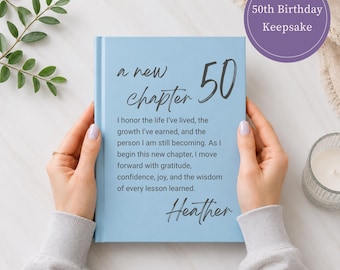Personalized Milestone Journal Hardcover Memory Book Keepsake Diary Lined Page Notebook Custom Name Birthday Gift 50th Celebration 40th