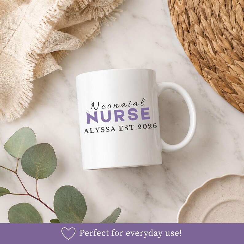 Custom Name Mug Nurse Graduation Present Personalized Coffee Cup Medical Professional Gift Registered Nurse Drinkware Hospital Shift Essential Morning Beverage Container Healthcare Celebration Memento Career Achievement Recognition Premium