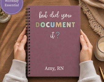Nurse Spiral Notebook Personalized Bound Custom Healthcare Worker Gift Nursing Graduation Student Clinical Documentation Logbook