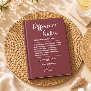 Teacher Appreciation Gift Personalized Journal Custom Mentor Recognition Keepsake Leadership Acknowledgment Professional Thank You Notebook Educator Gratitude Present Principal Recognition Gift Meaningful Impact Tribute School Administrator