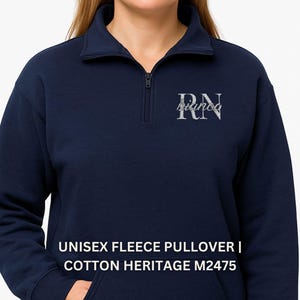 Embroidered Nurse Gift Custom Name Sweatshirt Personalized Healthcare Worker Apparel RN Credential Design Professional Medical Staff Clothing Crewneck Comfortable Fabric Graduate Celebration Present Hospital Employee Appreciation Nursing